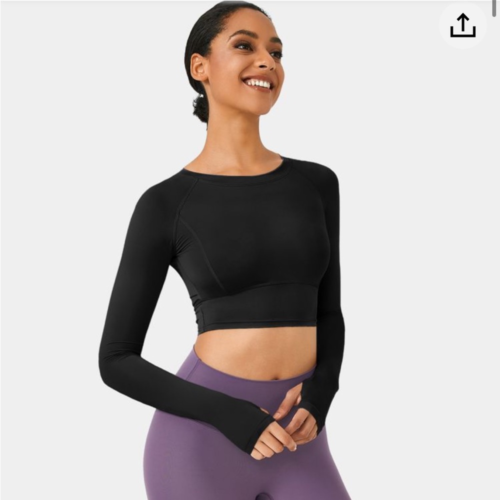 Halara Long Sleeve Cropped Sports Top